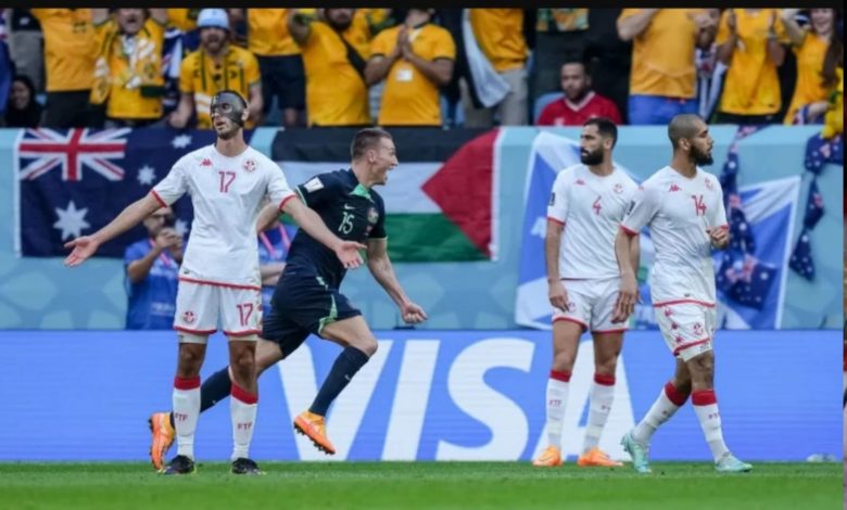 ميتشل دوك بعد إحراز هدف أستراليا