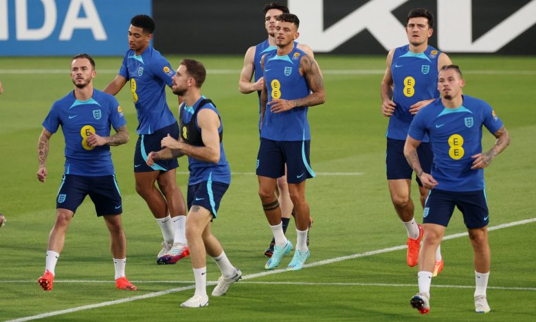 بالفيديو.. صوت الآذان يصدح أثناء تدريبات منتخب إنجلترا في قطر