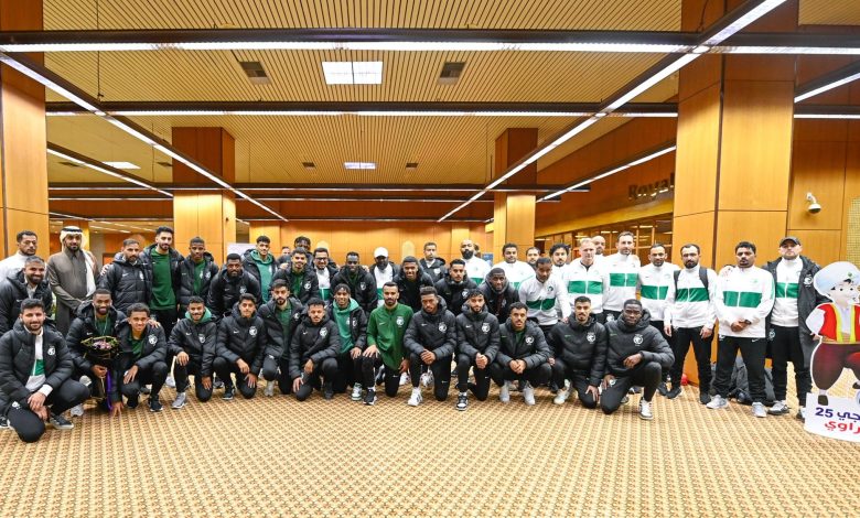 بالفيديو.. وصول بعثة المنتخب السعودي لمقر الإقامة بالبصرة