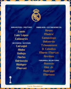 قائمة ريال مدريد 