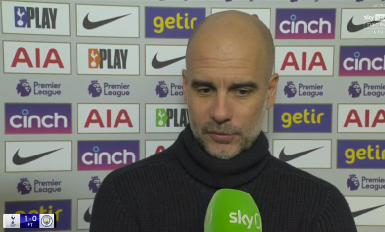 تعليق جوارديولا عقب خسارة مانشستر سيتي أمام توتنهام