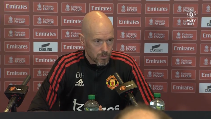 تين هاج: نريد الفوز بكأس إنجلترا.. وعودة إريكسن بعد التوقف الدولي