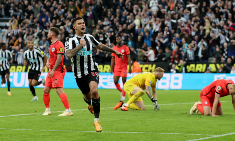 نيوكاسل يكتسح برايتون 4-1 ويعزز موقعه بالمركز الثالث في البريميرليج