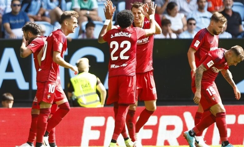 أوساسونا يفوز على سيلتا فيجو 2-0