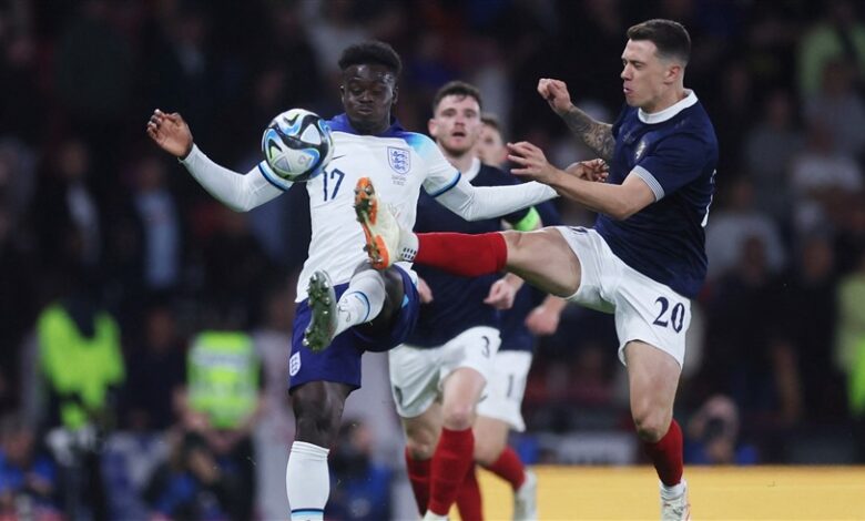 إنجلترا تفوز على إسكتلندا وديا 3-1 بأقدام فودين وبيلينجهام وكين