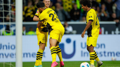 بروسيا دورتموند يفوز على هوفنهايم 3-1 ويتصدر الدوري الألماني