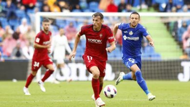 خيتافي يخطف أوساسونا 3-2 في الدوري الإسباني