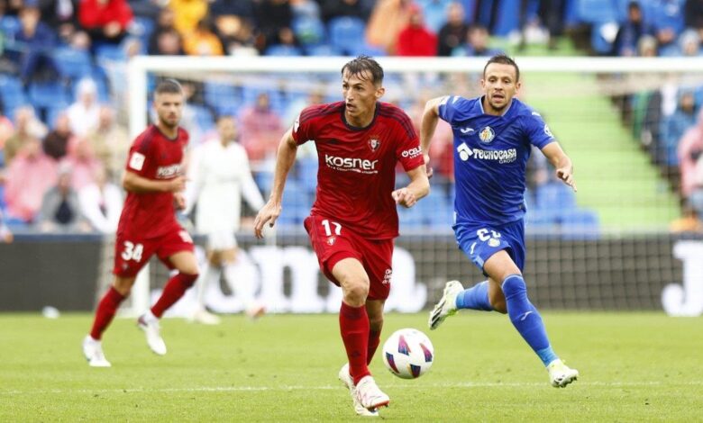 خيتافي يخطف أوساسونا 3-2 في الدوري الإسباني