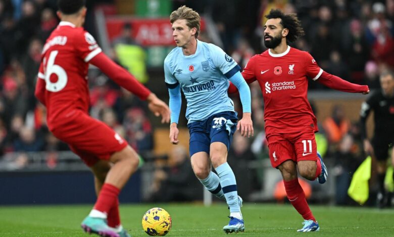 محمد صلاح يقود ليفربول للفوز على برينتفورد 3-0 والتقدم للمركز الثاني