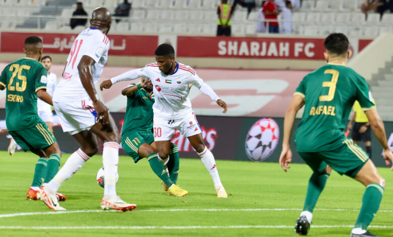 الشارقة يواصل انتصاراته ويكتسح خورفكان 4-1 ويصعد للمركز الثالث