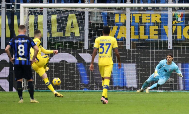 تهديات بالقتل للاعب هيلاس فيرونا بعد إهداره ركلة جزاء أمام إنتر ميلان