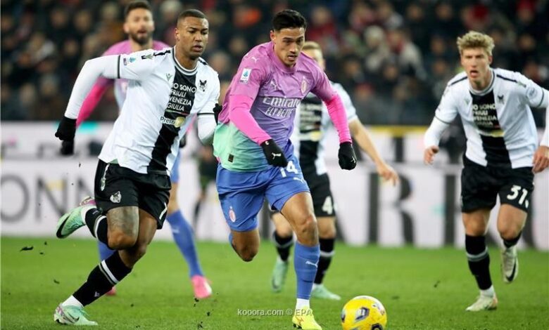 ميلان ينتزع فوزا ثمينا على حساب أودينيزي 3-2