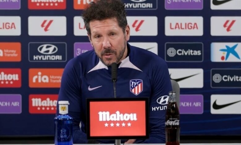 سيميوني: مباراة أتلتيكو مدريد والريال مواجهة شرسة