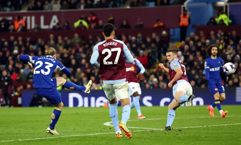 تشيلسي يخطف التعادل أمام أستون فيلا 2-2 بالدوري الإنجليزي