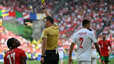 البطاقات الصفراء تحرم 10 لاعبين من المشاركة في ثمن نهائي اليورو