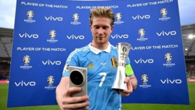 دي بروين أفضل لاعب بمباراة بلجيكا وأوكرانيا