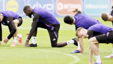 روديجر يشارك في تدريبات ألمانيا قبل مواجهة الدنمارك