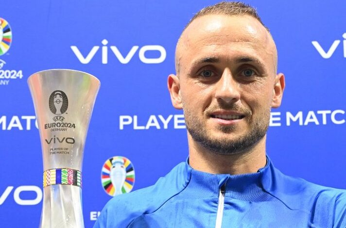 لوبوتكا يفوز بجائزة أفضل لاعب في مباراة سلوفاكيا ورومانيا