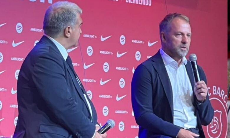 لابورتا يشكر تشافي ويقدم طلبًا لهانز فليك قبل انطلاق الدوري الإسباني