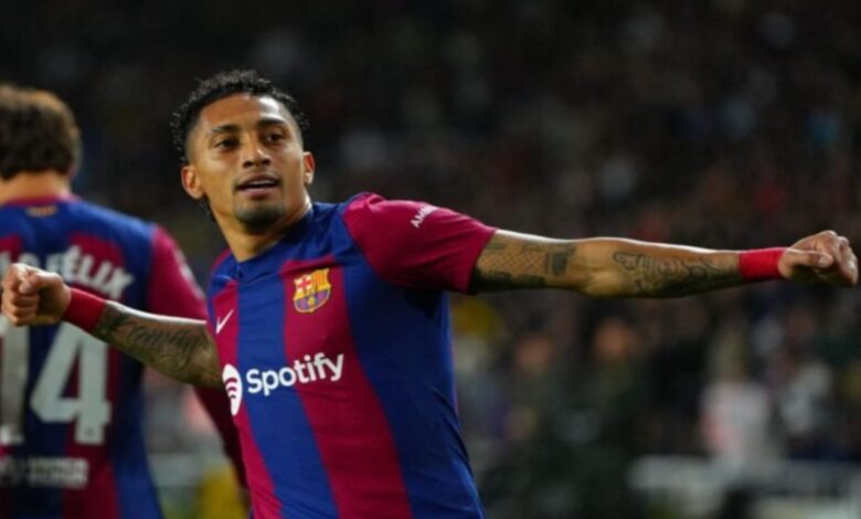 أرسنال ينافس الأندية السعودية باستهداف التعاقد مع رافينيا جناح برشلونة